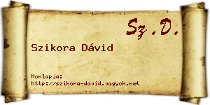 Szikora Dávid névjegykártya